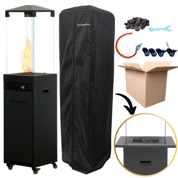 Zewnętrzny kominek gazowy Madera PRO + pokrowiec